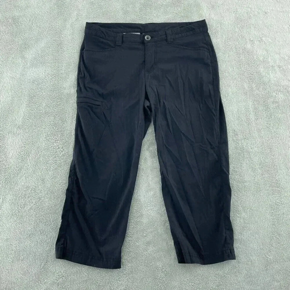 Eddie Bauer Travex Capri Hiking Activewear Pants Womens 10 Black 2033 - Picture 1 of 10